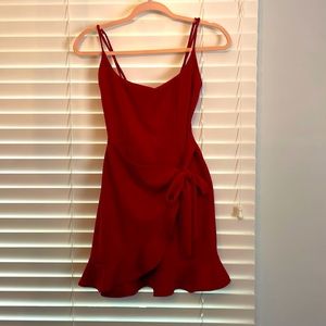 Red cocktail dress